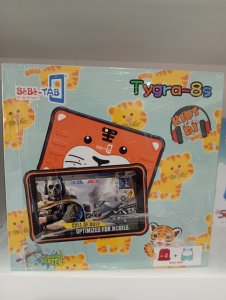 New Bebe Tygra 8s Kids Tablet, 128GB, 4GB RAM, SIM, Android 12, 5000mAh, 8" unbreakable Screen